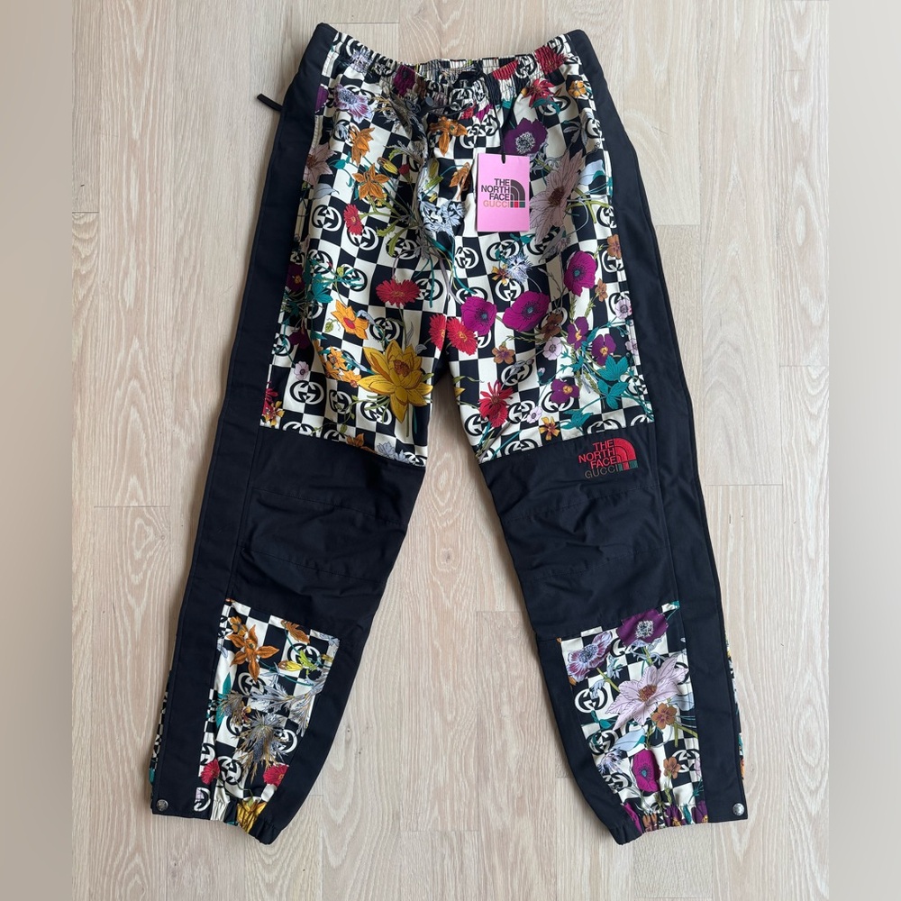 BNWT The North Face x Gucci Floral checkered Patchwork Pants XL
